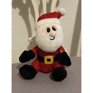 Dan Dee 8" Santa Plush ~ Red‎ Sparkle Hat & Suit